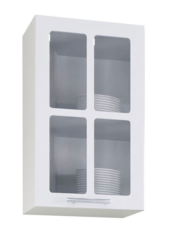 Corp suspendat Bucătărie Iris, MDF vopsit, alb ultralucios, 40cm