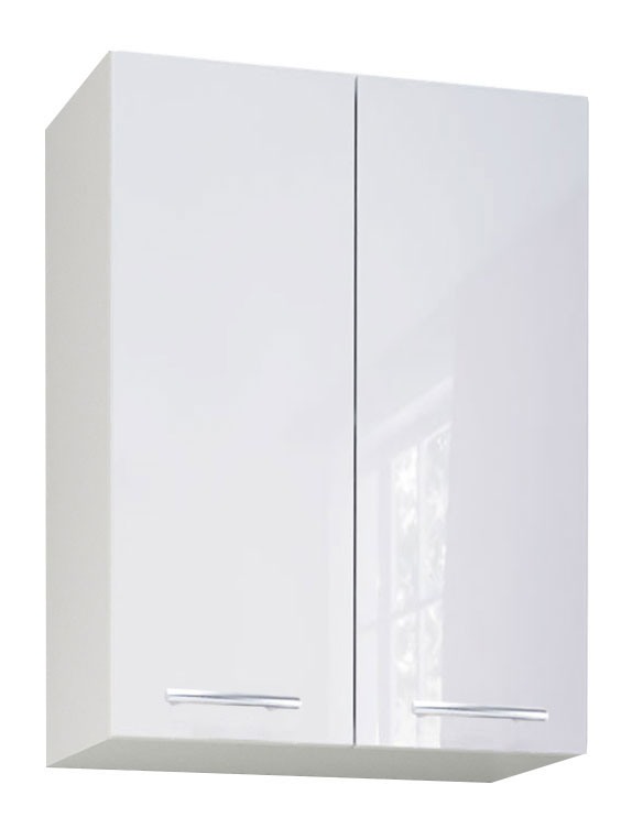 Corp suspendat Bucătărie Iris, MDF vopsit, alb ultralucios, 50cm