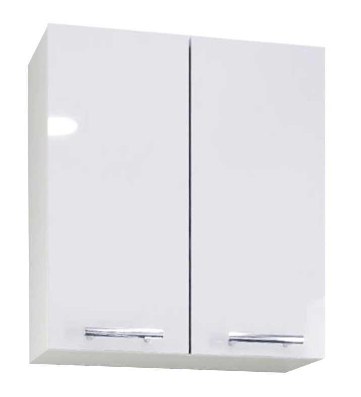 Corp suspendat Bucătărie Iris, MDF vopsit, alb ultralucios, 60cm