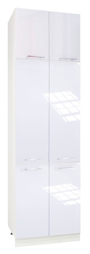 Corp înalt depozitare (centrală termică) Bucătărie Iris, MDF vopsit, alb ultralucios, 60cm